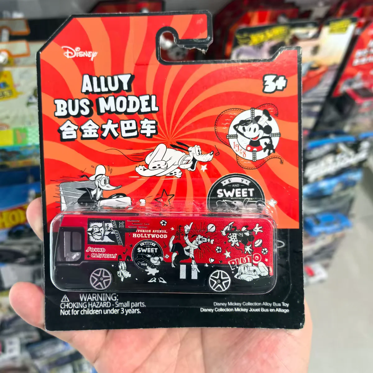 

Disney Mickey Mouse Series Alloy Bus Diecast Vehicle Toy Car Model Pull Back Mini Vehicle Collection Christmas Birthday Gift