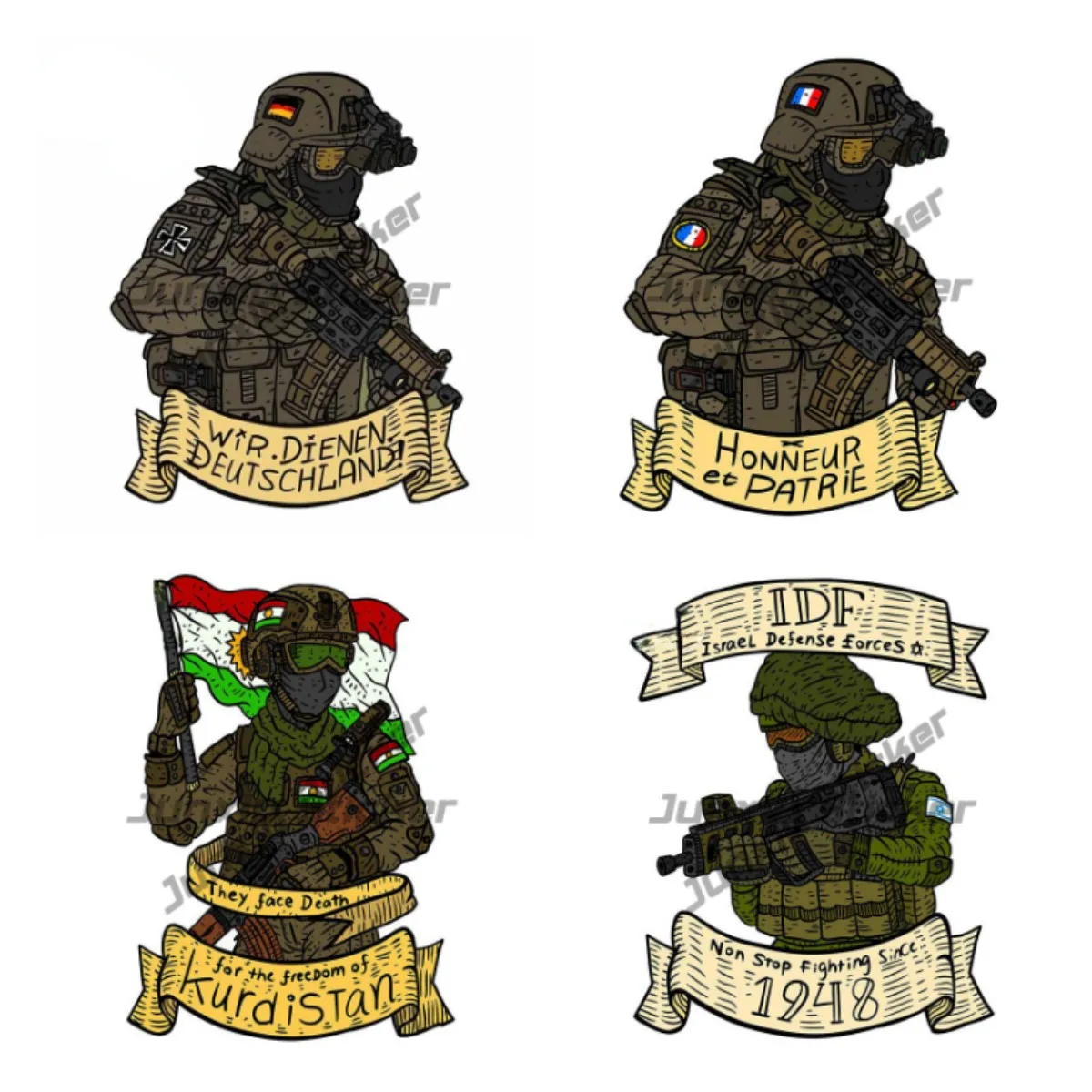 

German Bundeswehr Soldier Car Sticker Vinyl Window Trunk Stickers Armed Forces of Germany Decal