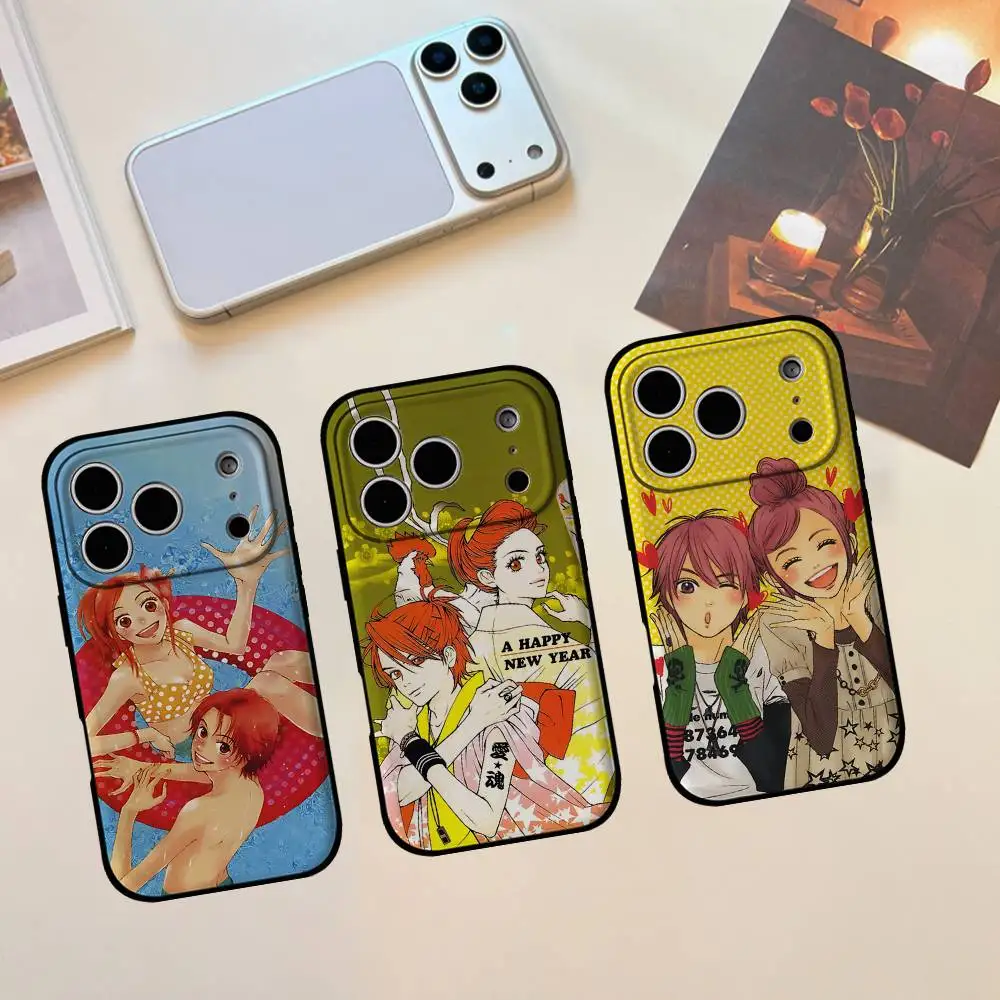 Anime Niedliche Komplexe Handyhülle für iPhone 17 16 15 14 13 12 11 X XR XS Plus Pro Max Mini Weiche Schwarze Hülle