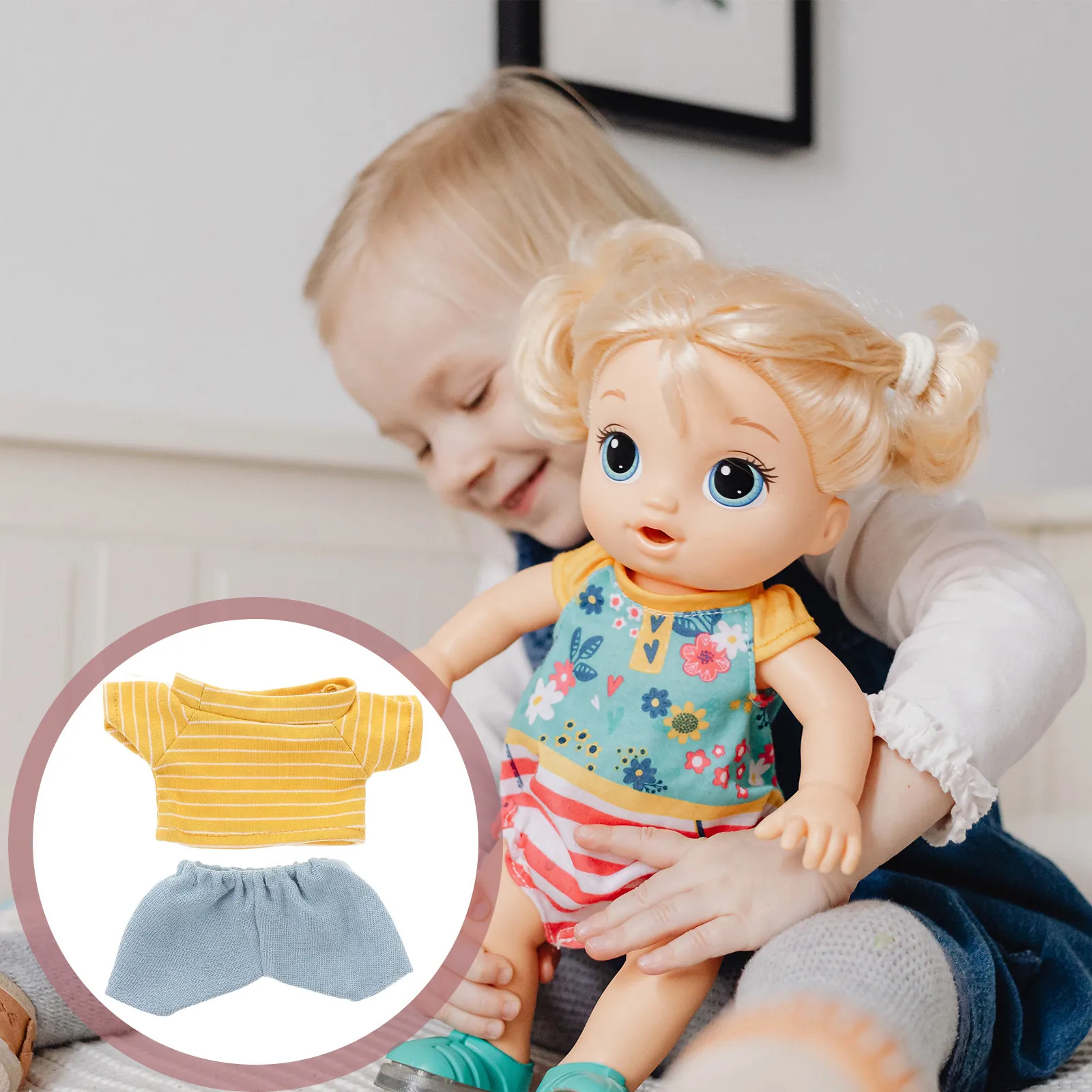 

1 Set Bear Clothes Shirt Pants Wear-Resistant Dress-Up Outfit Adorable Reusable Kids Costume Comfortable