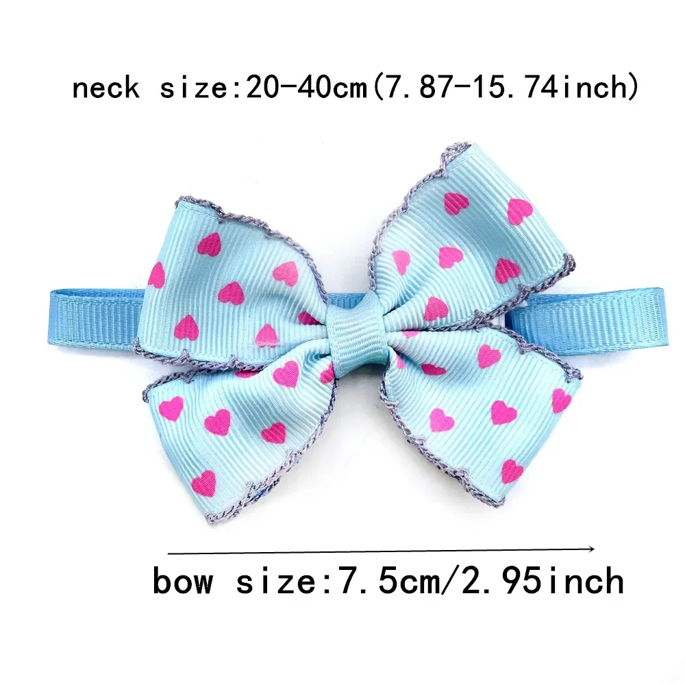 50pcs Valentine's Day Small Dog Bow Tie Love Style Pet Supplies Puppy Dog Bowtie Puppy Cat Bow Tie Grooming Accessories