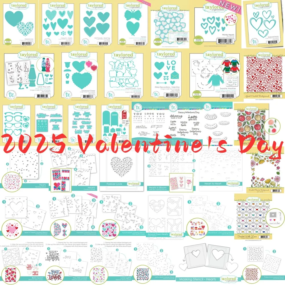 2025 Valentine's Day Metal Cutting Die And Sweetheart Shaker Stamp For Scrapbooking Stencil Embossing Mold DIY Paper Cards Craft