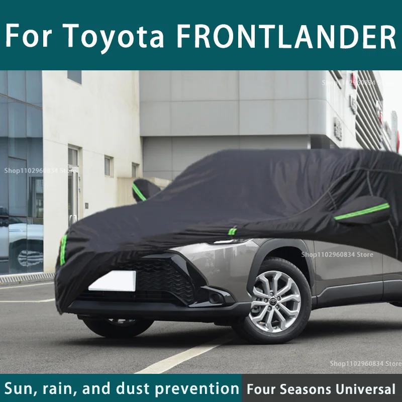 

For Toyota Frontlander Full Car Covers Outdoor Sun Protection Dust Rain Snow Protective Anti-hail Car Cover Auto Black Cover