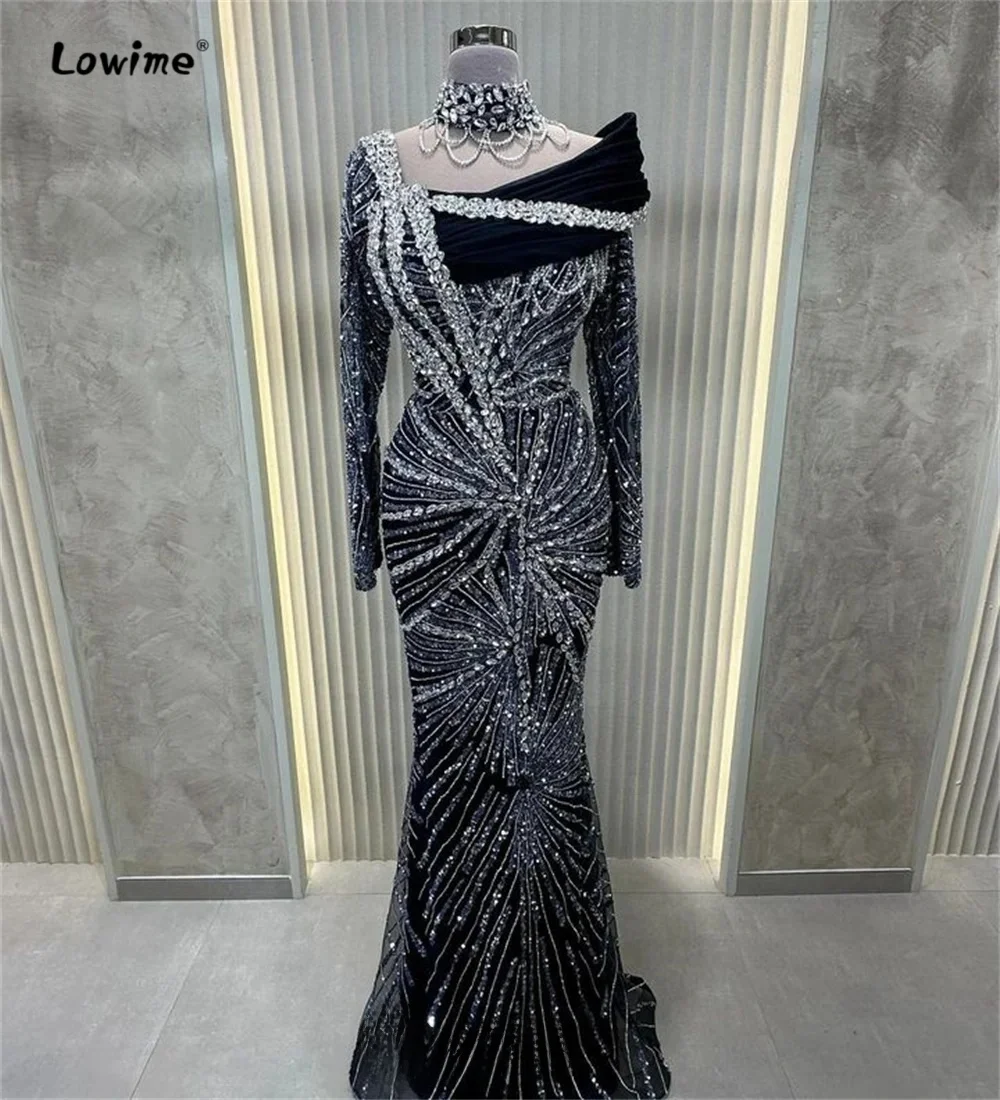 

Black Rhinestone Mermaid Dress Gorgeous Beaded Embellished Evening Dress Party Dress Formal Occasion Dresses Customizable 2025