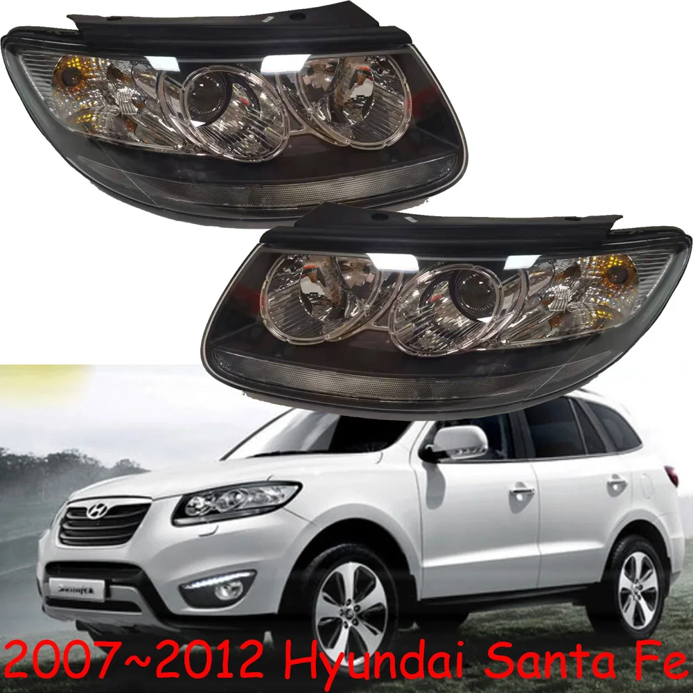 

1pcs car bumper Tucson headlamp For Hyundai santa fe headlight 2007~2012 car accessories head lamp for Hyundai santa fe fog lamp