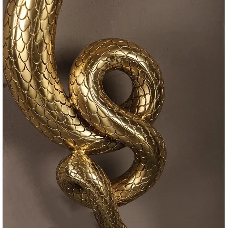 

Легкий роскошный настенный светильник в стиле ретро, креативная полностью медная змея, персонализированный дизайнер мягкой мебели, художественный коридор, гостиная
