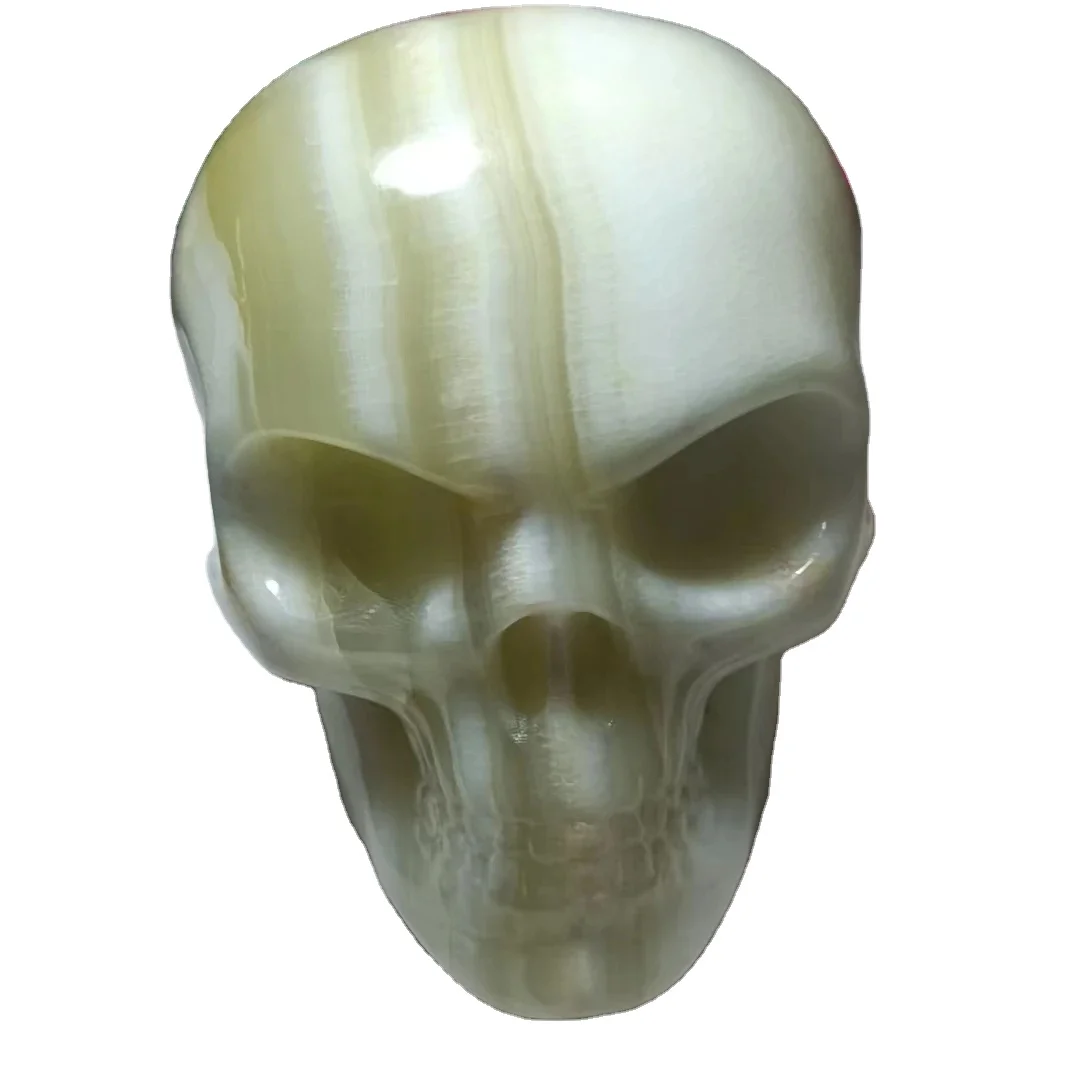 Wholesale natural healing crystal gem quartzite Afghan large skull sculpted skullCrystal skullSkull healing crystal