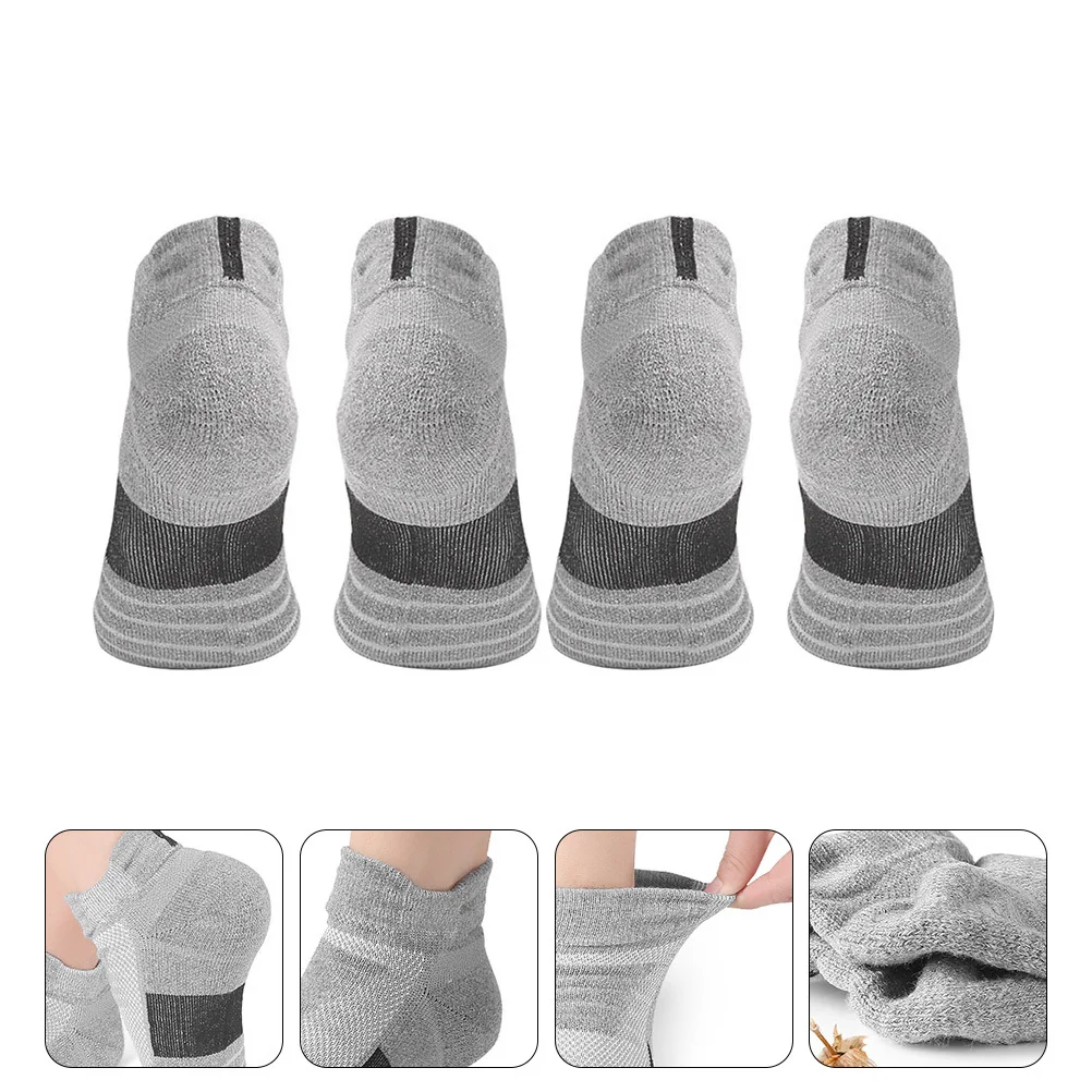 

2Pairs Running Socks Breathable Athletic Casual Sports Fitness Anti Slip Training Short Tube Sports Socks