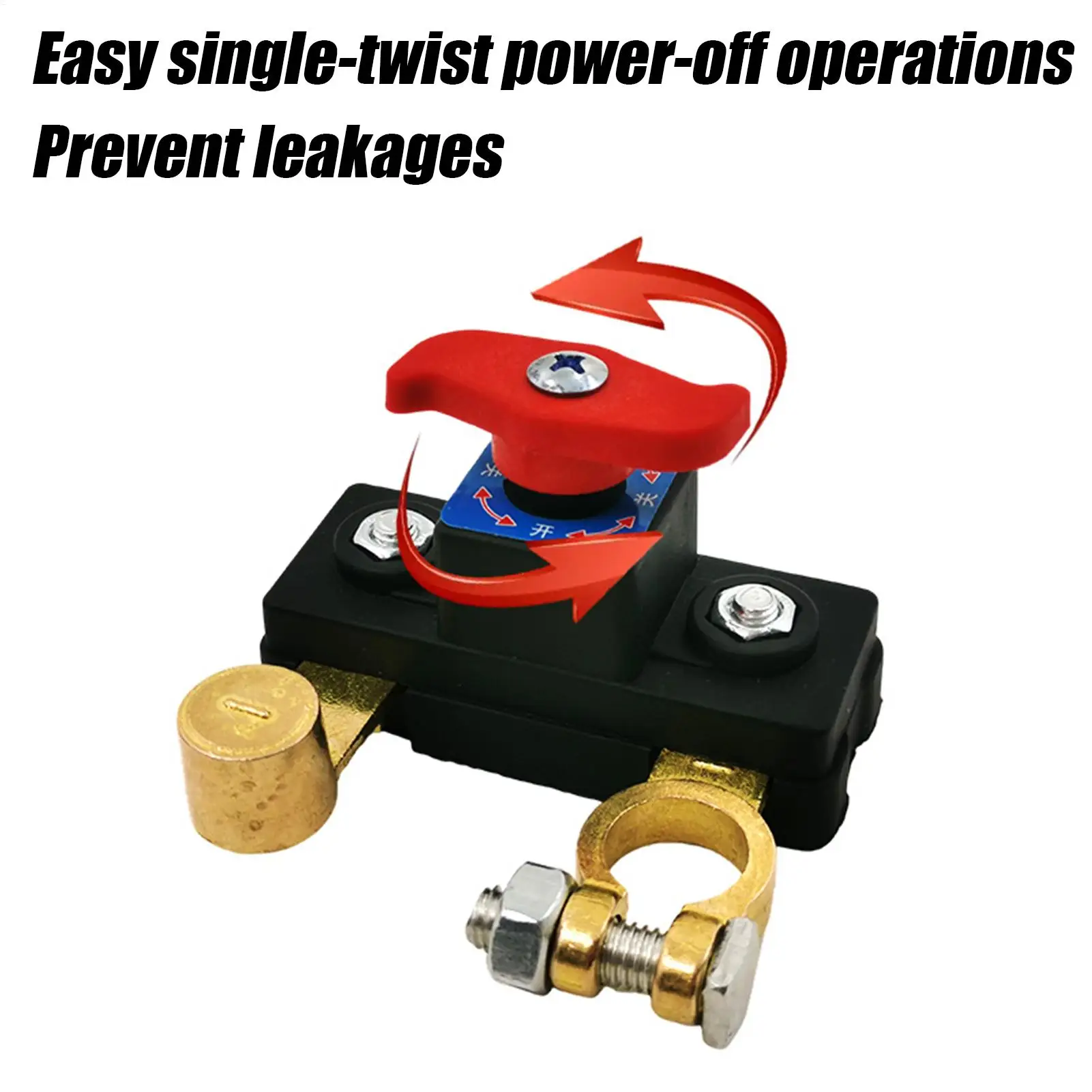 Battery Cut off Control 12V 24V Auto Battery Quick Disconnect Control Power Management Terminal Safety Equipment for Traveling