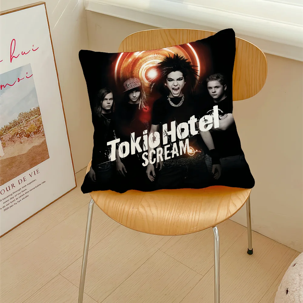 Band Tokio Hotel Pillow Case Sofa Decorative Home Double-sided Printing Short Plush Cushion Cover