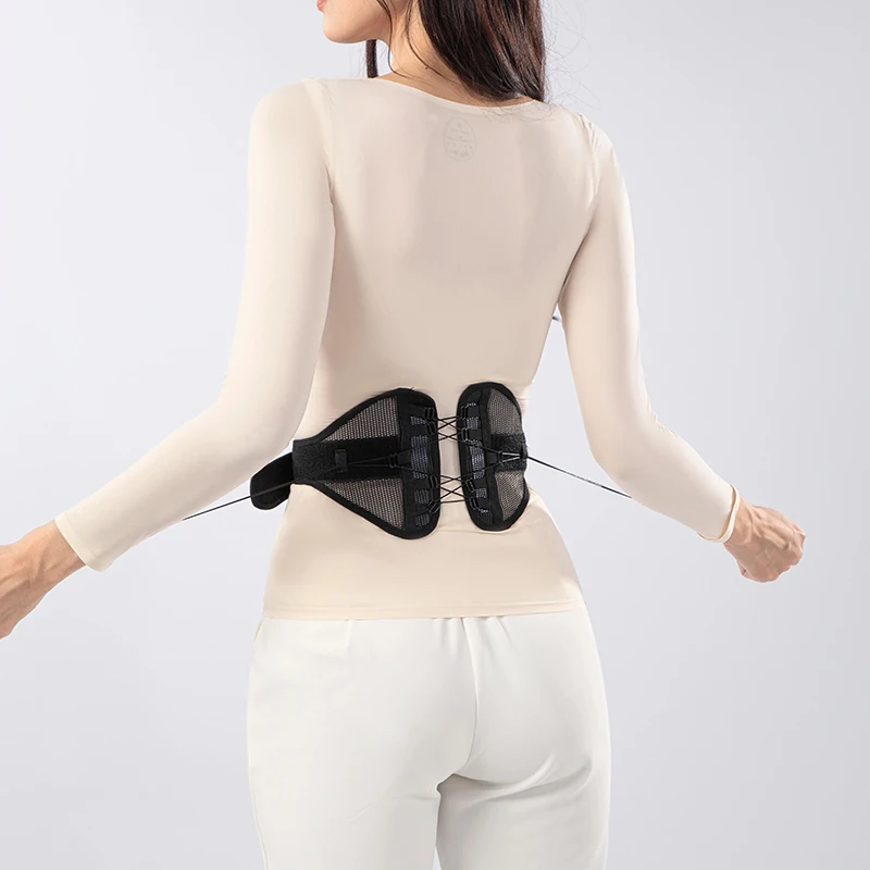 قطني القرص دعم ضغط حبل دعم كرسي داعم للفقرات القطنية للرجال والنساء تنفس شبكة الخصر حماية الكبار هدية #6