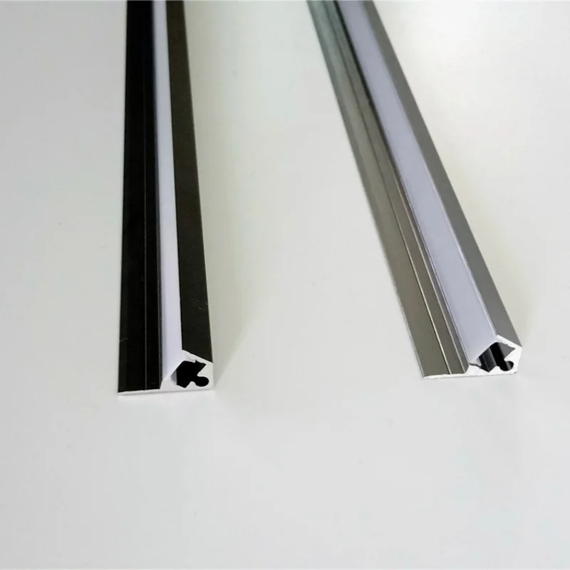 Surface Mounted LED Linear Aluminum Profile Oblique Beam Invisible Diffuser Channel Cabinet Layer Backlight Tube Bar Strip Light