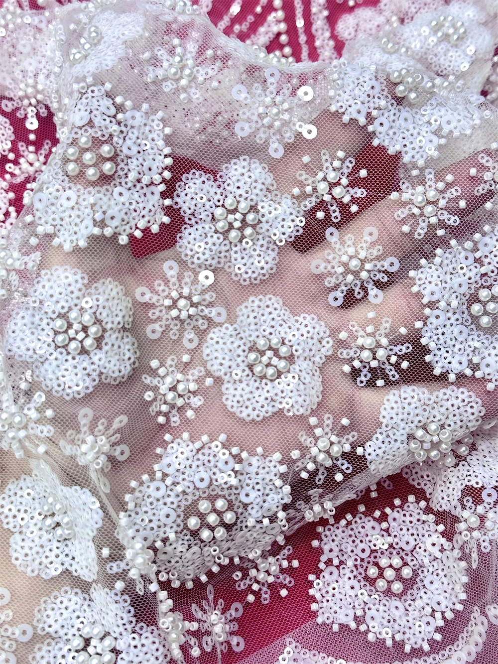 

Новейшая африканская кружевная ткань с бисером, вышивка, французская сетка, кружевная ткань с блестками, нигерийский тюль, кружево для вечеринки, материал