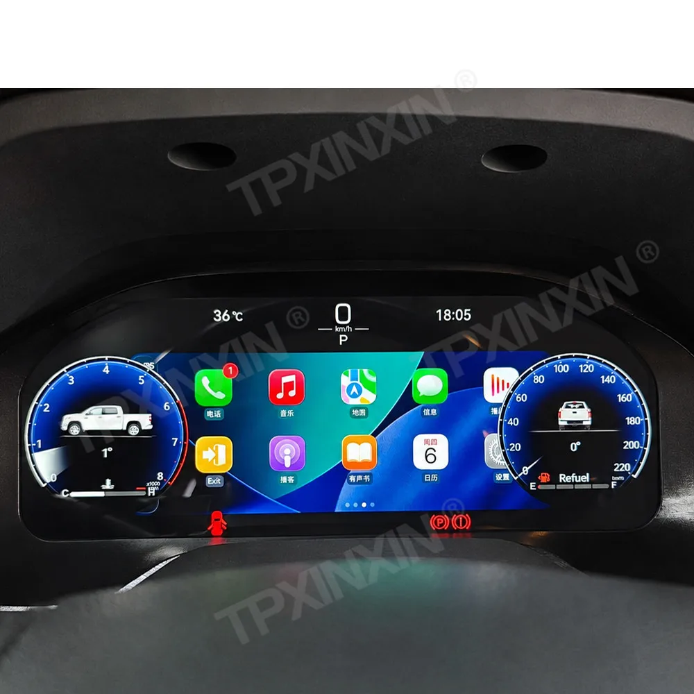 Car Digital Cluster For Toyota Tundra 2015-2019 LCD Dashboard Instrument Speedmeter Carplay Android Auto Meter Navigation Camera
