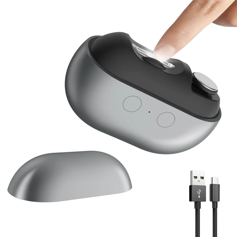 ABUI-Polishing Nail Clipper Electric, Automatic Nail Trimmer Featuring Nail Scraps Storage- For Adults, Seniors& Kids