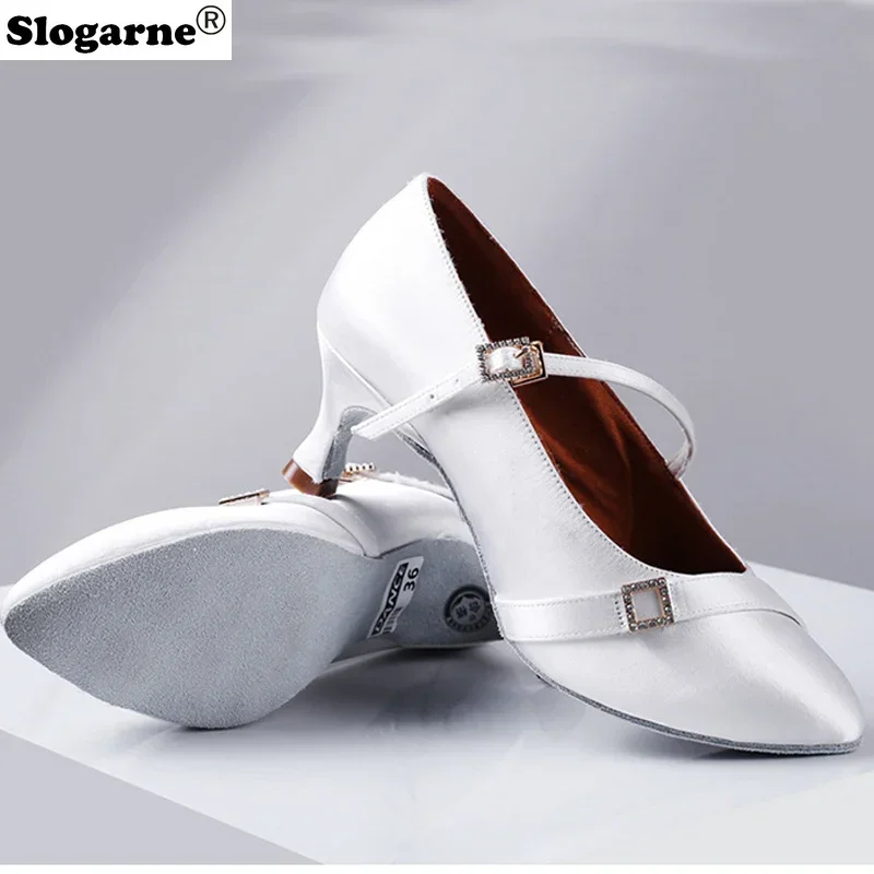 Top Ballroom Dance Shoes Women Jazz Tango Waltz Latin Shoes Ladies 2025 New Salsa Party Shoes High Heels Girls Stage Footwear