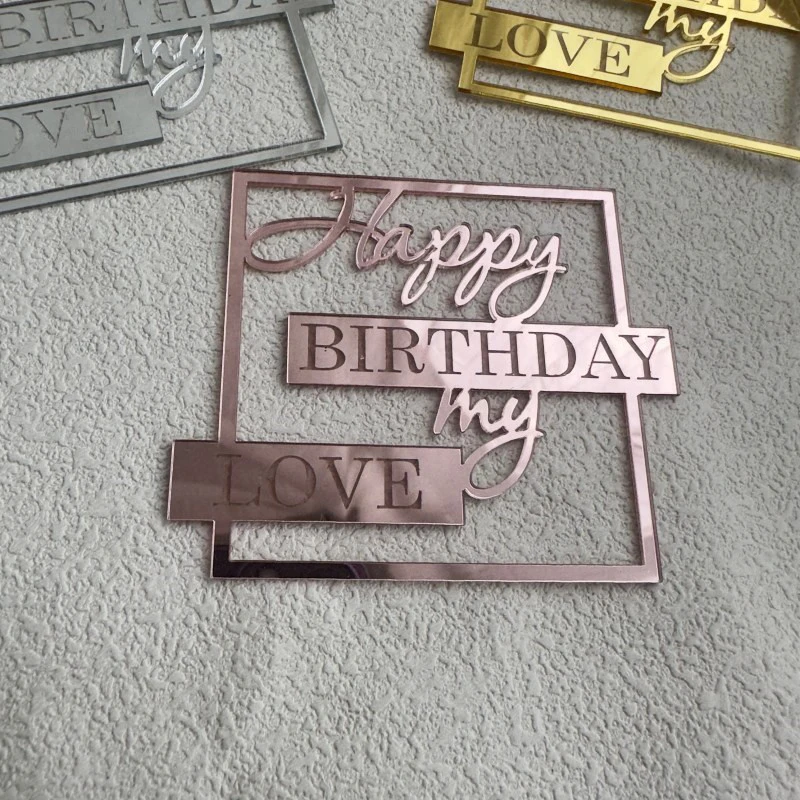 Acryl Geburtstag Königin Gold Kuchen Topper alles Gute zum Geburtstag Party Seiten Kuchen Dekorationen Zubehör für Kuchen Party liefert – Detail 6
