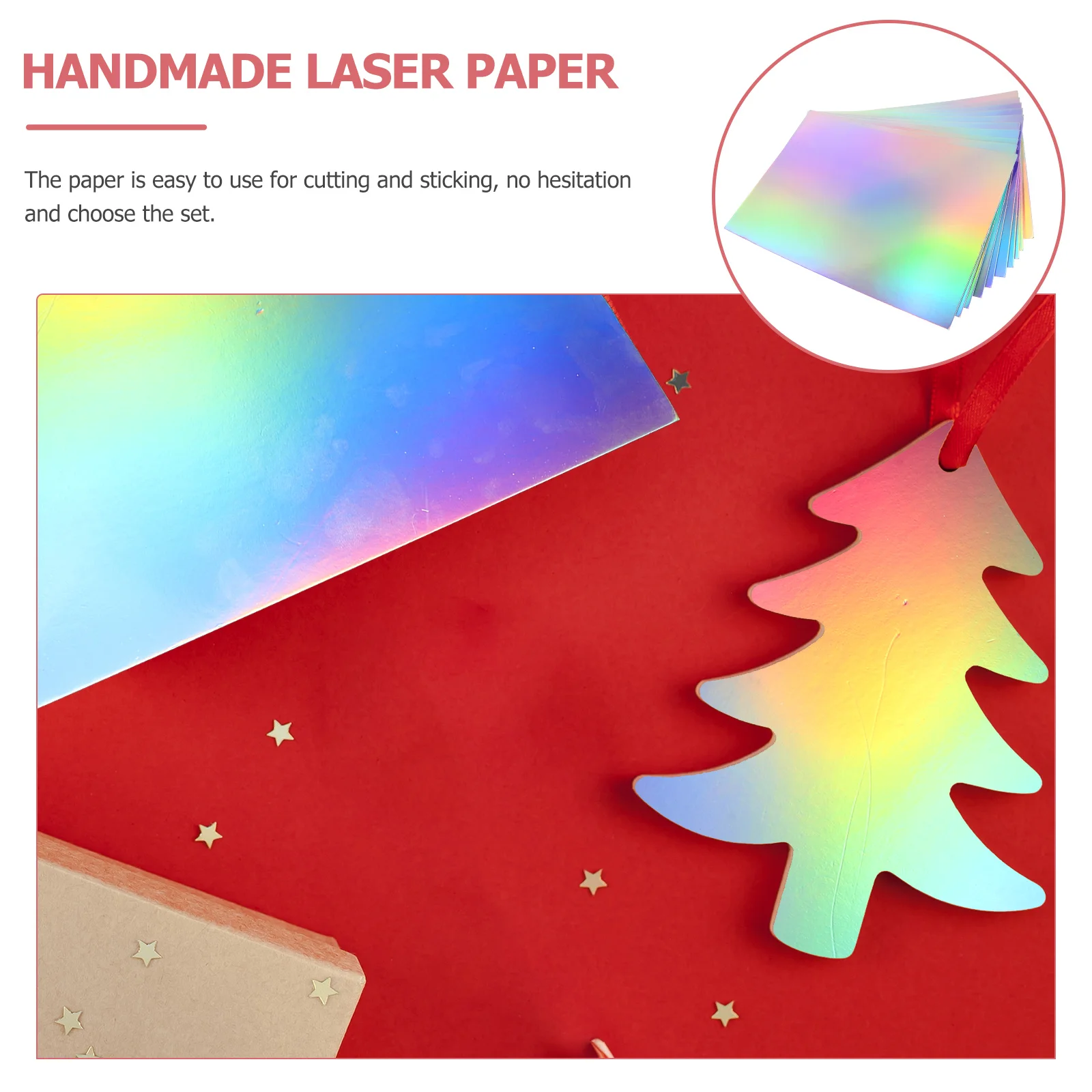 

50 Pcs Scrapbook Paper Laser Decorative Papers for Crafts Making Folding Child Scrapbooking