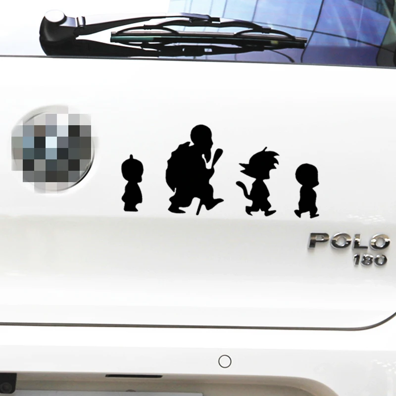 2 Stuks Auto Sticker Zoon Goku Meester Roshi Anime Reflecterende Decoratie Voor Windscherm Kofferbak Bumper Motorfiets Laptop Ipad Tablet