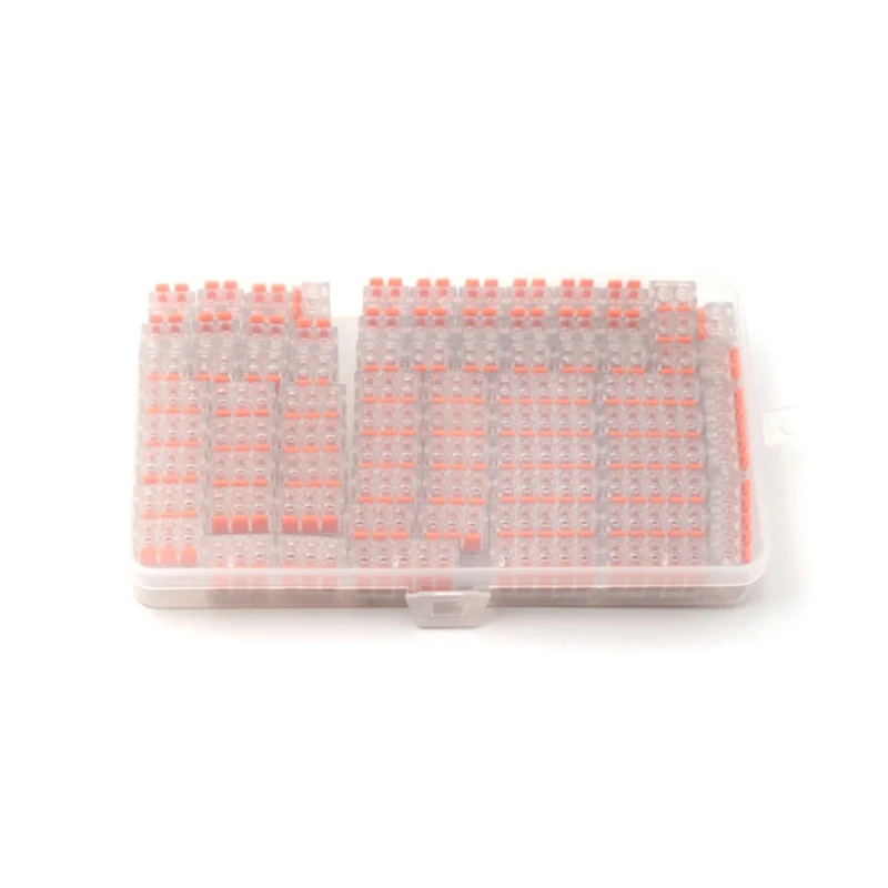 Caja de 75 Uds. De conectores de Cable de palanca eléctrica, Mini conector de Terminal de Cable rápido, abrazadera de Cable eléctrico de 2 puertos, 3 puertos y 5 puertos