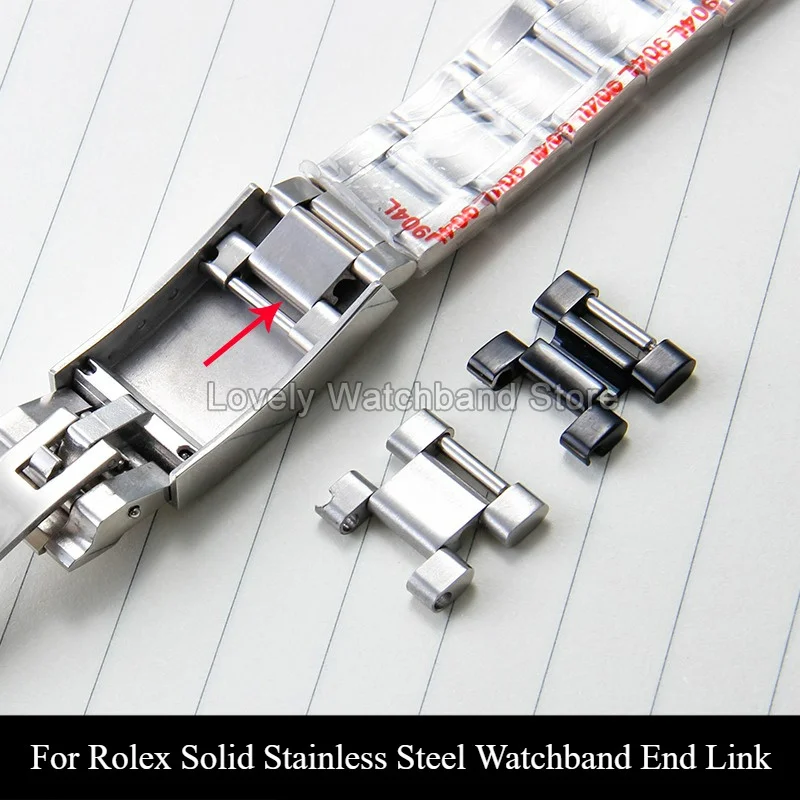 9x16mm Oyster End Tail Link Watch Bracelet for Rolex Cosmograph Daytona GMT Master Datejust Band Made of 904l Solid Forged Meta