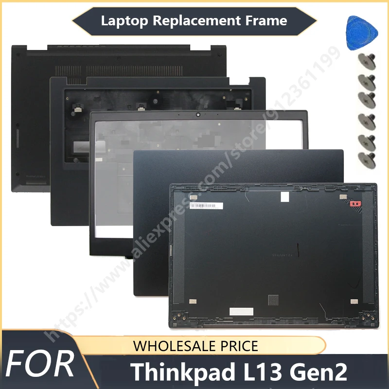 

NEW For ThinkPad L13 Gen2 / S2 5th 6th 2020 Laptop LCD Back Cover Front Bezel Palmrest Bottom Case Hinges speaker Laptop Frames
