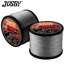 JOSBY 300M 500M 1000M X4 PE Braided Fishing Line 8-80LB Japanese Multifilament Seawater Smooth Fishing Line For Carp Fishing