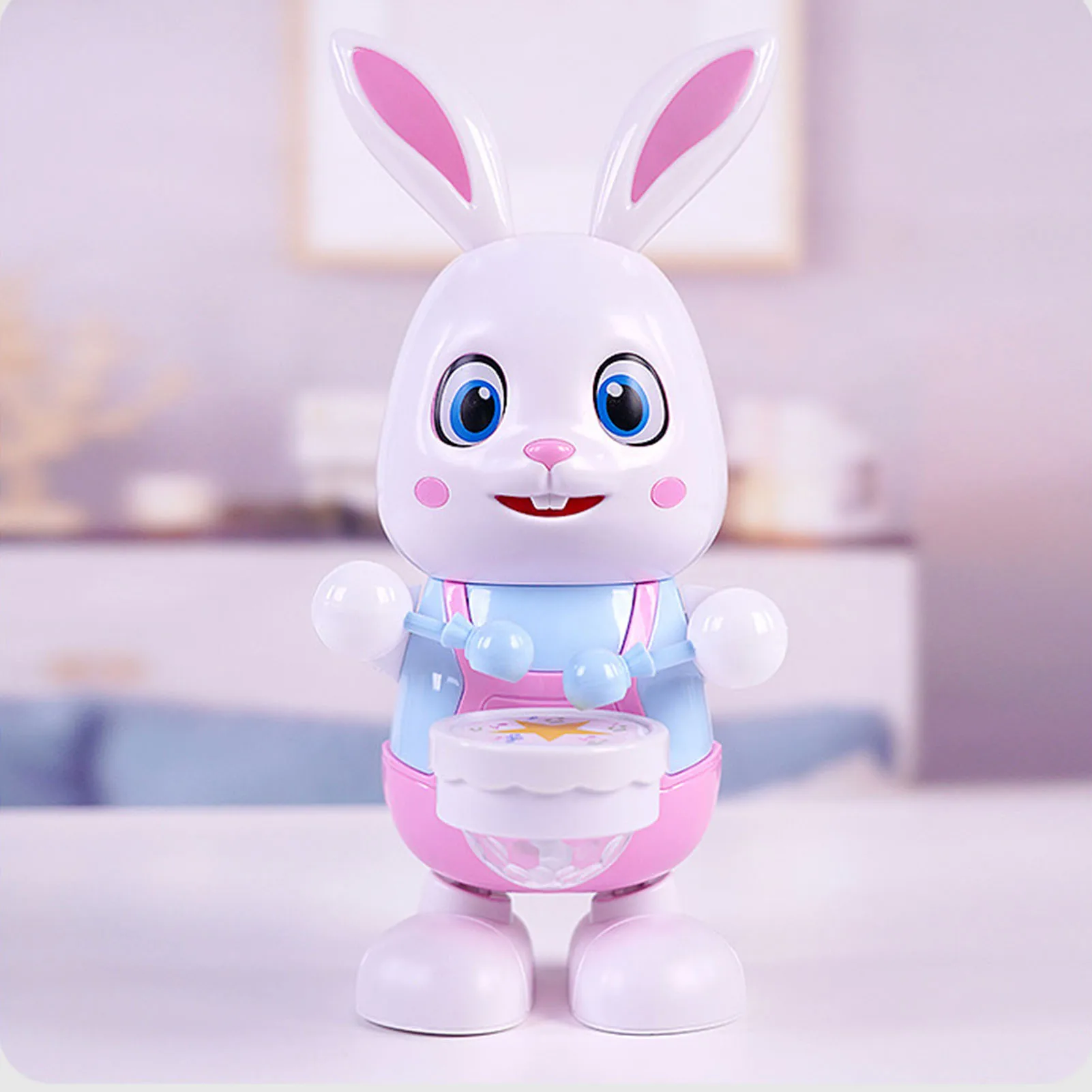 Brinquedo de coelho de dança musical elétrica brinquedo educativo iluminação musical crianças brinquedo interativo presente para 1 2 3 anos crianças meninos