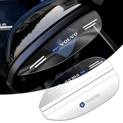 2Pcs PVC Transparent Car Side Rear View Mirror Rain Eyebrow Visor For Volvo R Design T6 AWD C30 C40 C50 C70 S40 S60 S70 S80 S90