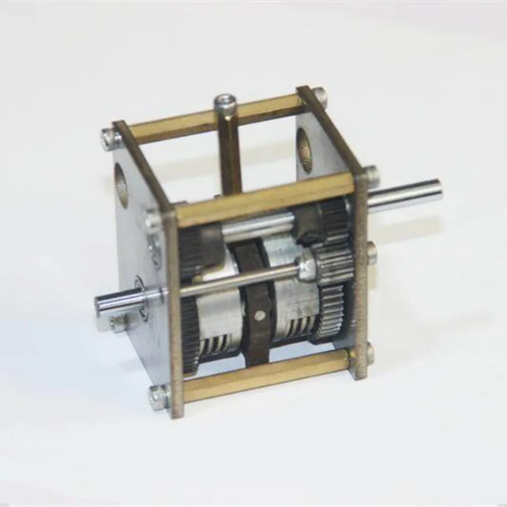 All Metal Gearbox Dual Clutch DIY Self-made Model Car Gearbox Reducer Accessories Can Connected To Two Axles To Four Wheel Drive