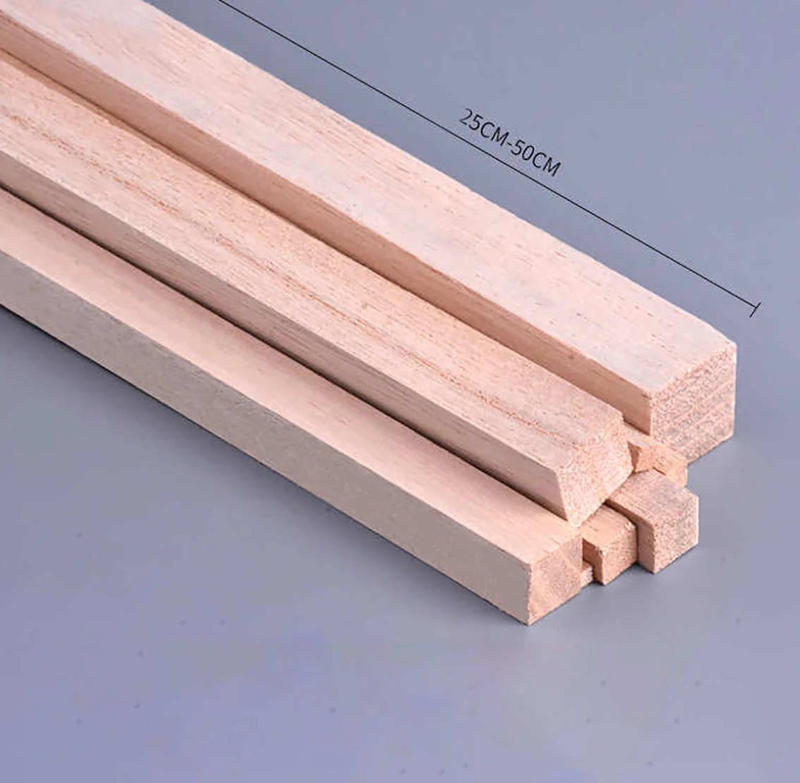 Length 250mm Solid Square Wood Strip Small Wooden Rods DIY Model Material Crafts Decoration Making Parts 2/3/4/5/8/10/12/20mm