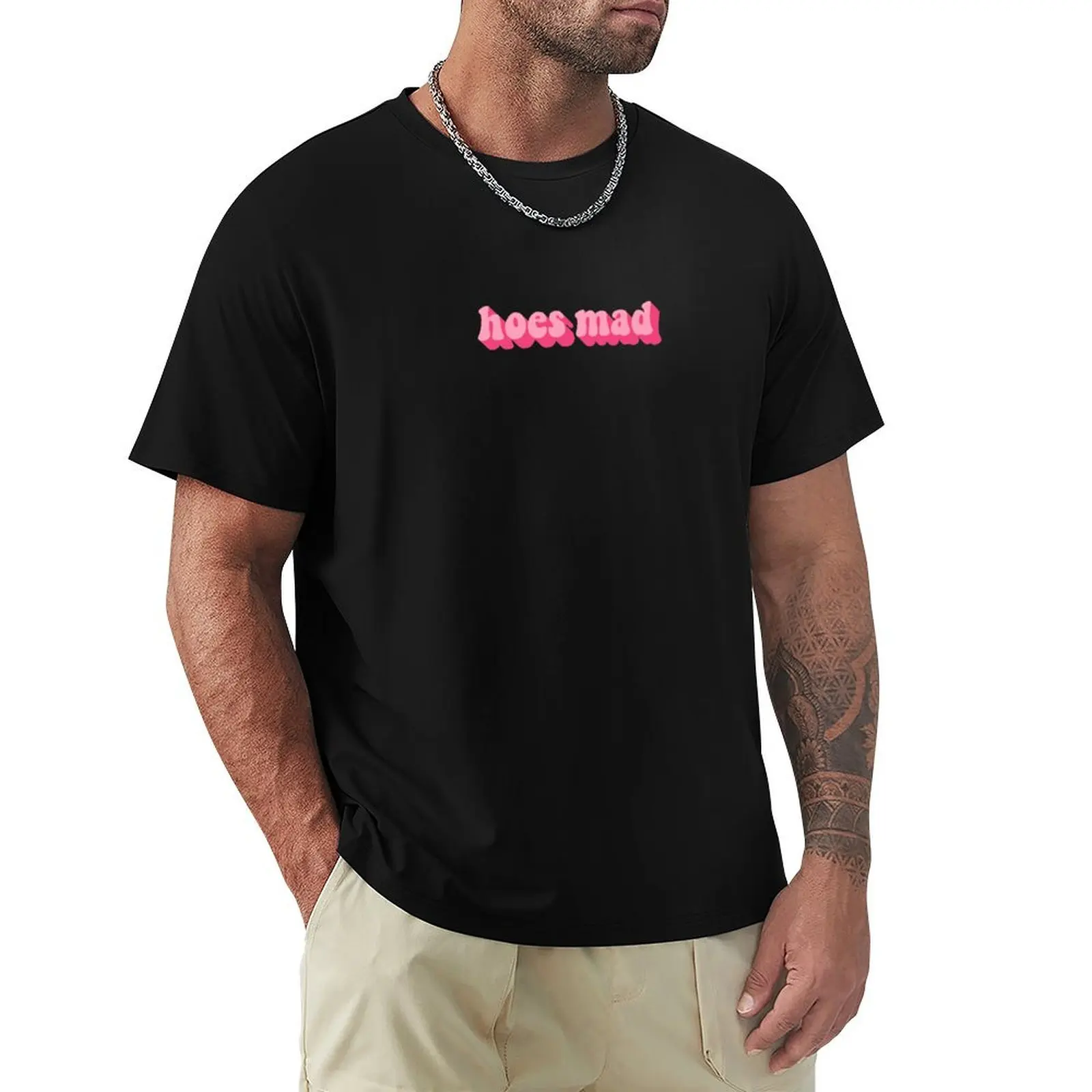 

HOES MAD T-Shirt blacks Blouse korean fashion oversized graphic tee black t shirts for men