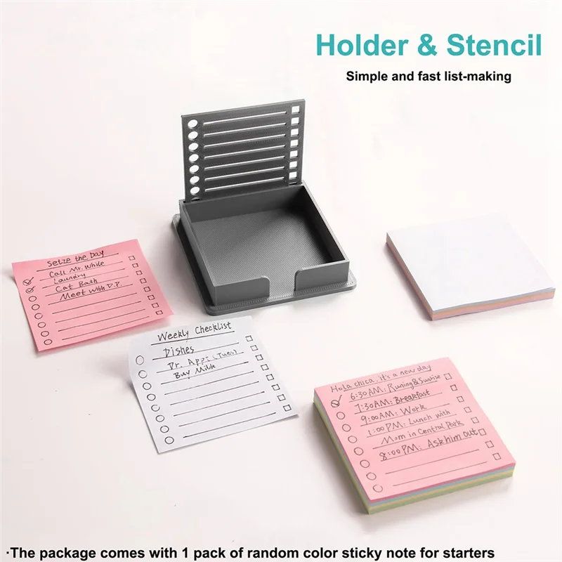 TFORU-Sticky Note Holder Sticky Note Template Box Sticky Note Box Sticky Note Storage Box Office And Study