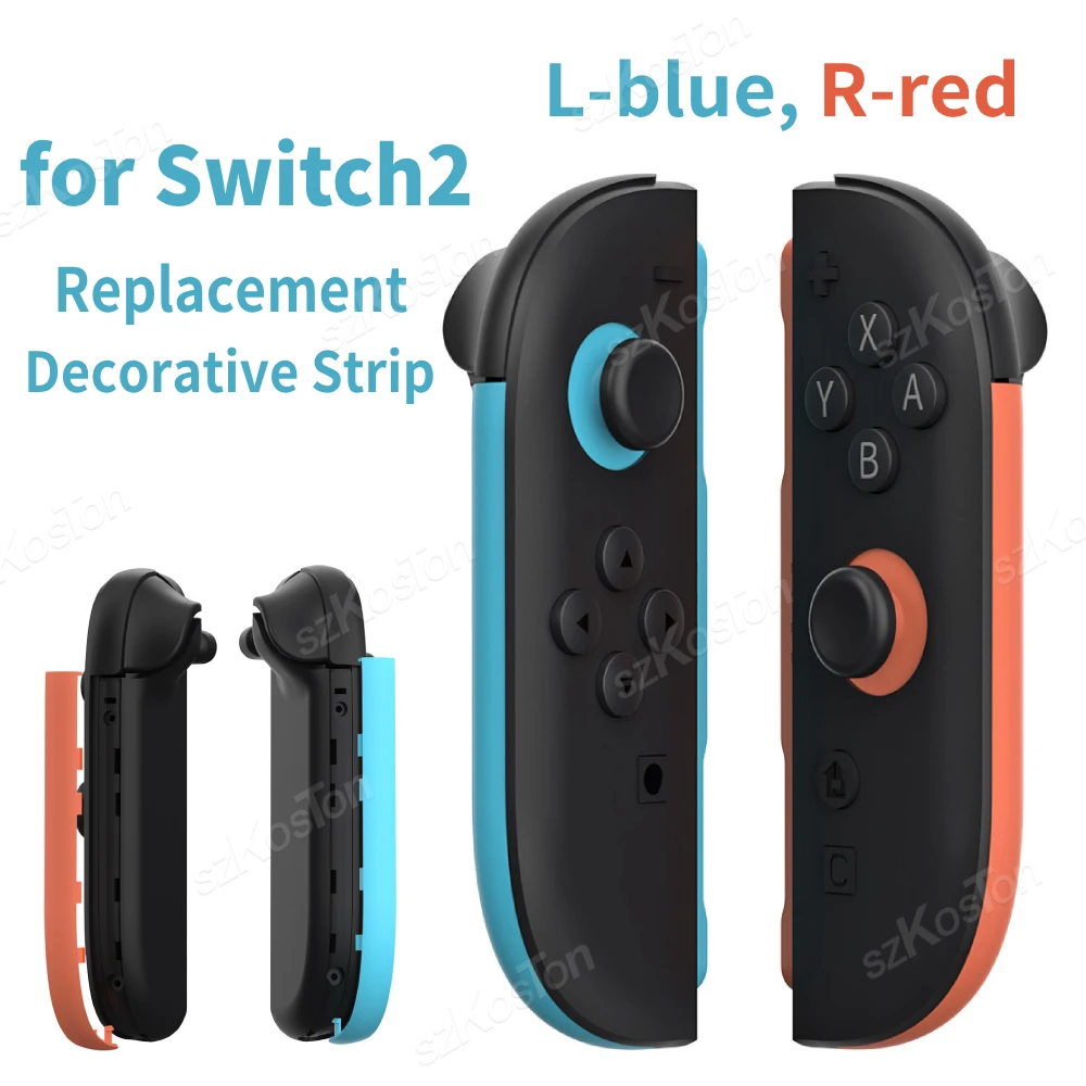 Bandes décoratives de remplacement pour contrôleur Joy/con Nintendo Switch 2, installation facile, peau ABS pour accessoires de jeu NS Switch2
