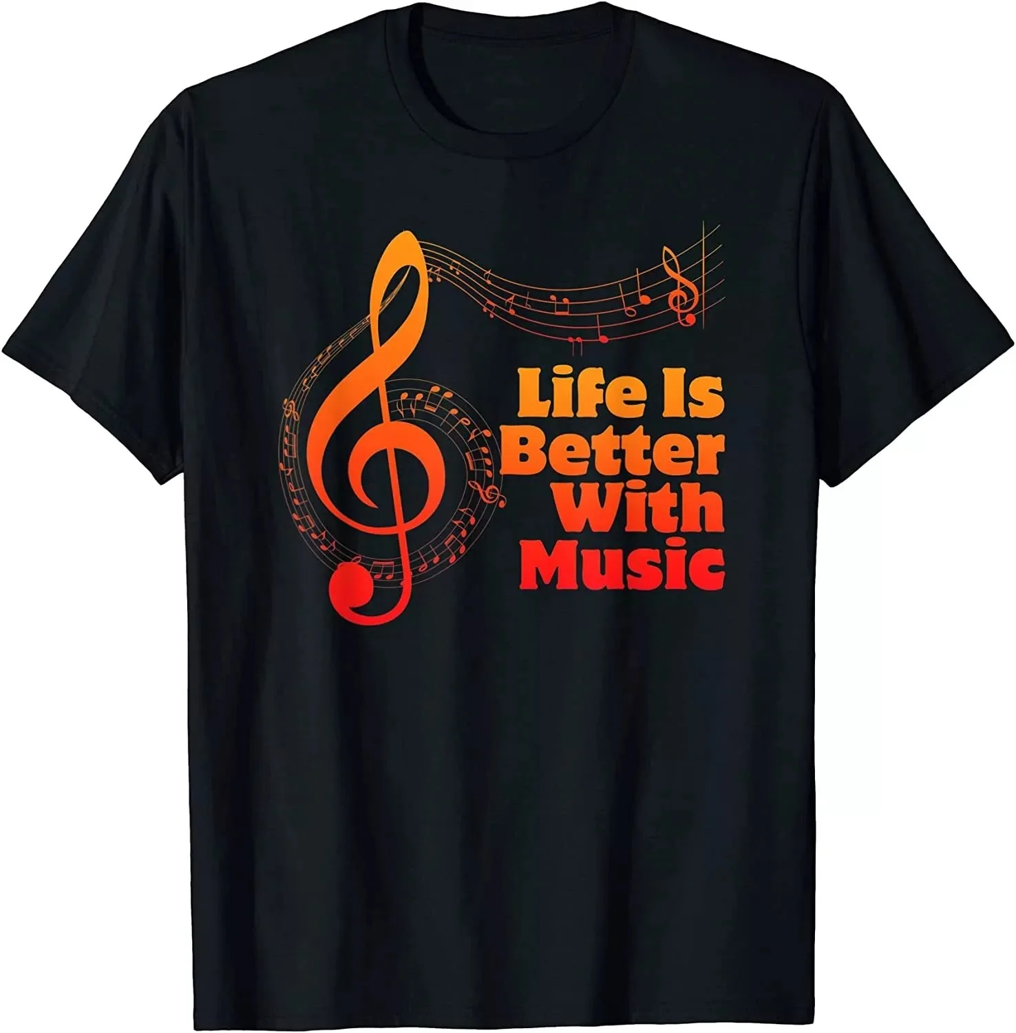 Music-Theory Musician Music Teacher Musical Notes Clef Unisex T-Shirt S-5XL