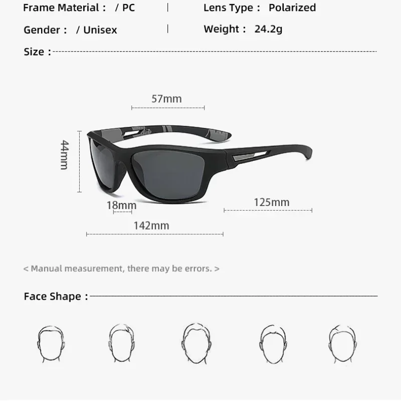 Gafas de sol deportivas para hombre y mujer, lentes polarizadas de colores, a prueba de polvo, ultraligeras, para ciclismo