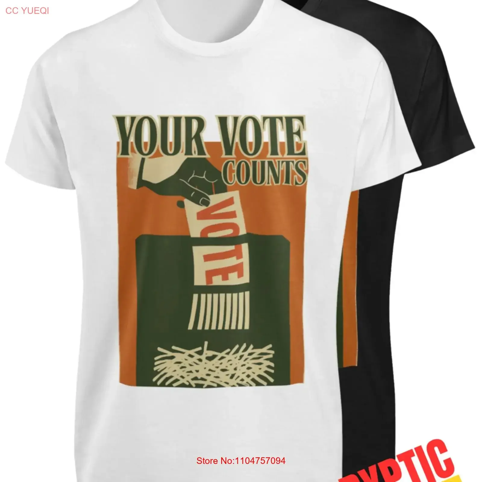 Your Vote Counts T SHIRT George Orwell 1984 Dystopian They Live Movie Quote TEE vintage Washed Versatile Slightly Stylish