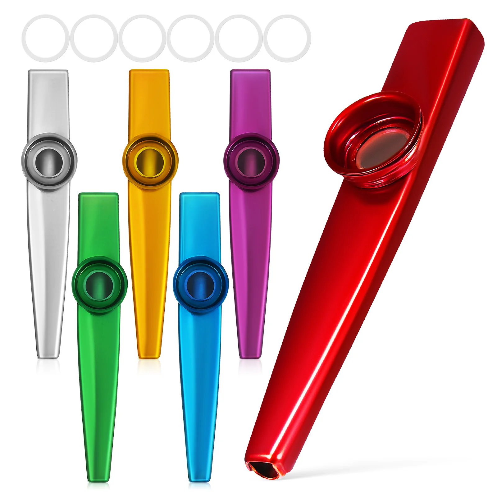 

6 Pcs Kazoo Instrument Small Zero-based Kids Musical Instruments Performance Metal Child