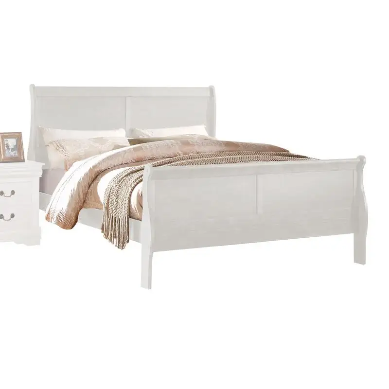 White Finish Eastern King Bed