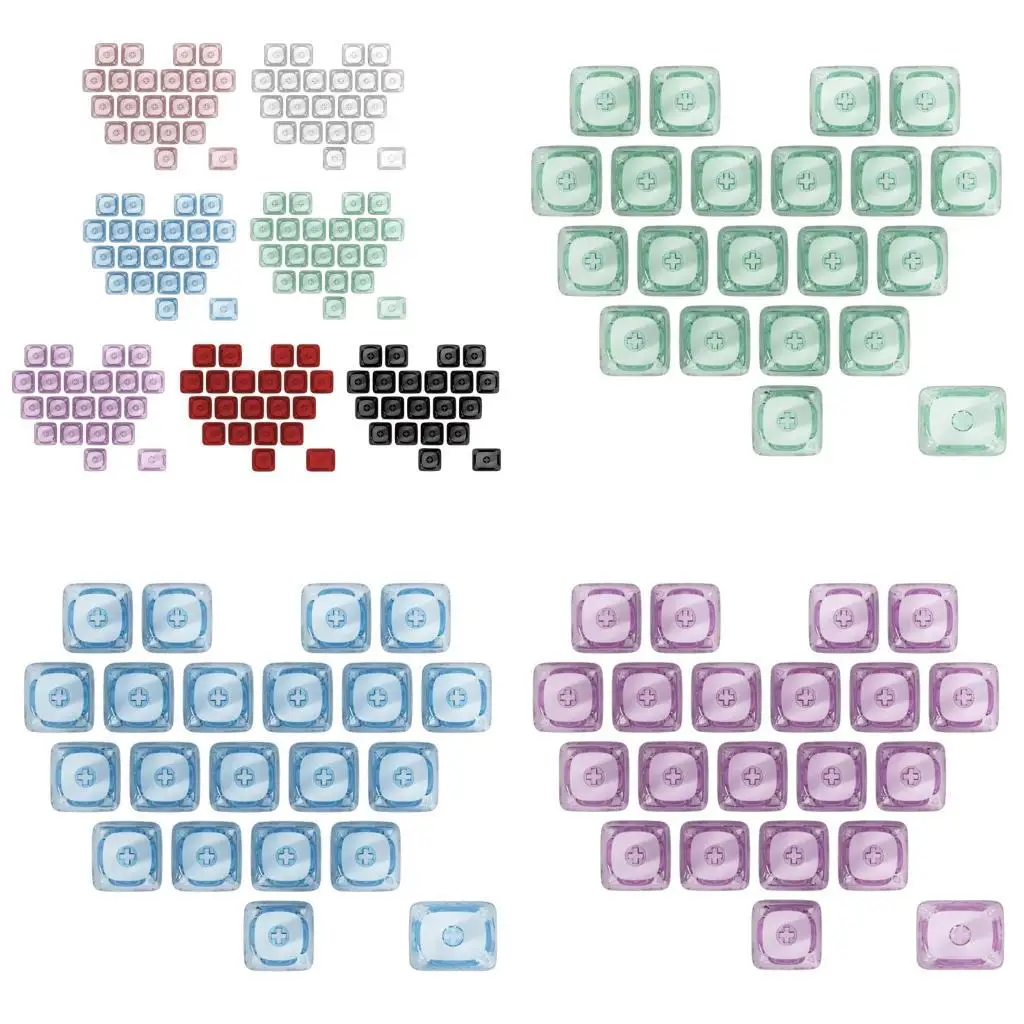 

Y1UB PC Keycaps MOA Profile 1U 1.25U Blank Heart Keycaps for Mechanical Keyboards
