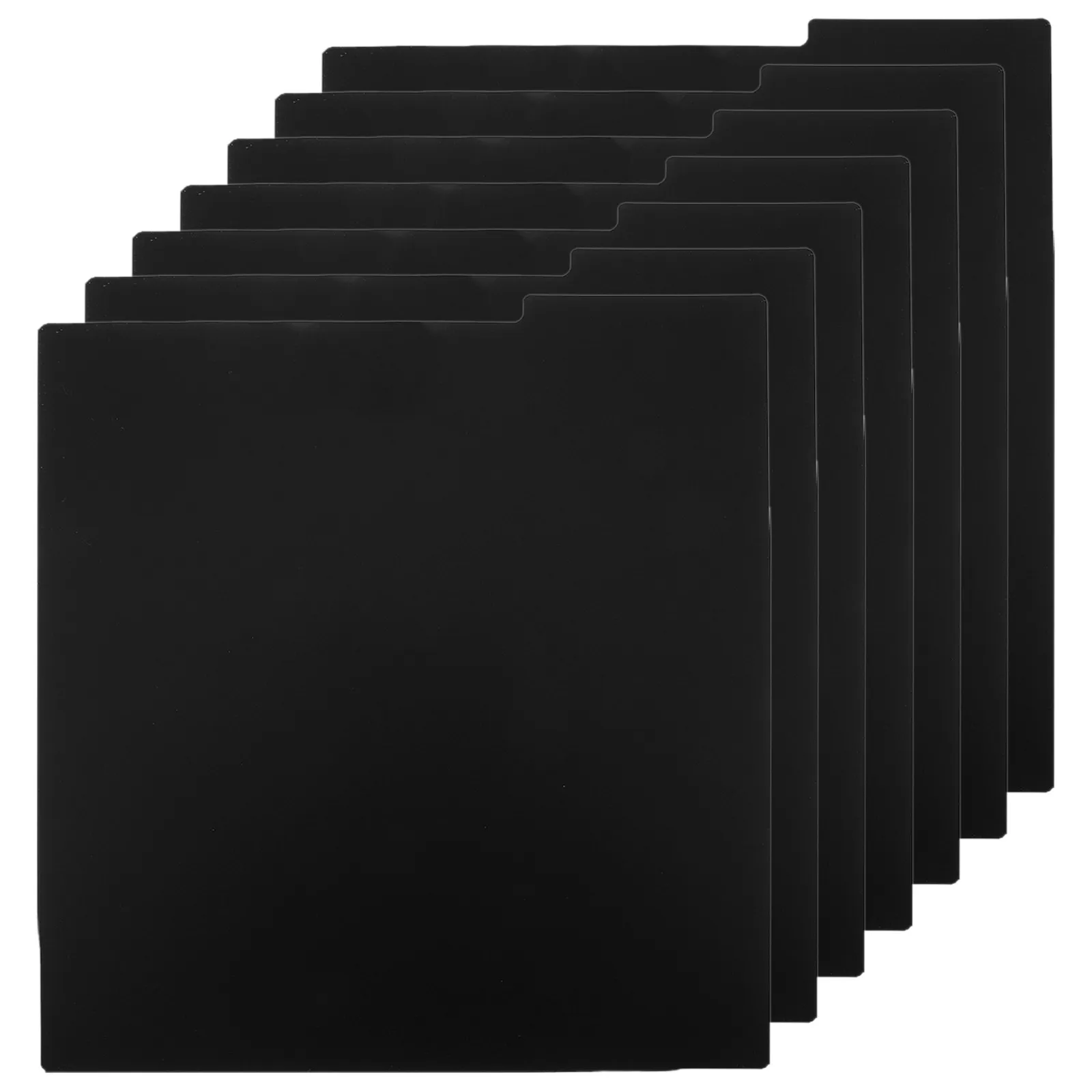 

7Pcs Vinyl Record Shelf Dividers Hard Plastic Album Separators Tab Index Cards for Bookshelf Library Record Organization Black