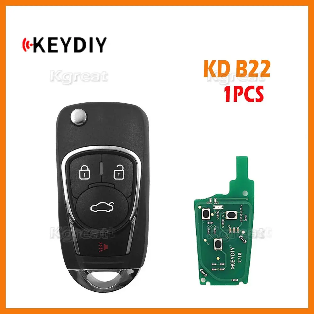 Clé à distance universelle Keydiy KD B22 série B 3/4 boutons clé à distance de voiture pour KD900 KD-x2 KD Mini KD MAX programmeur de clé 1 2 3 5 pièces