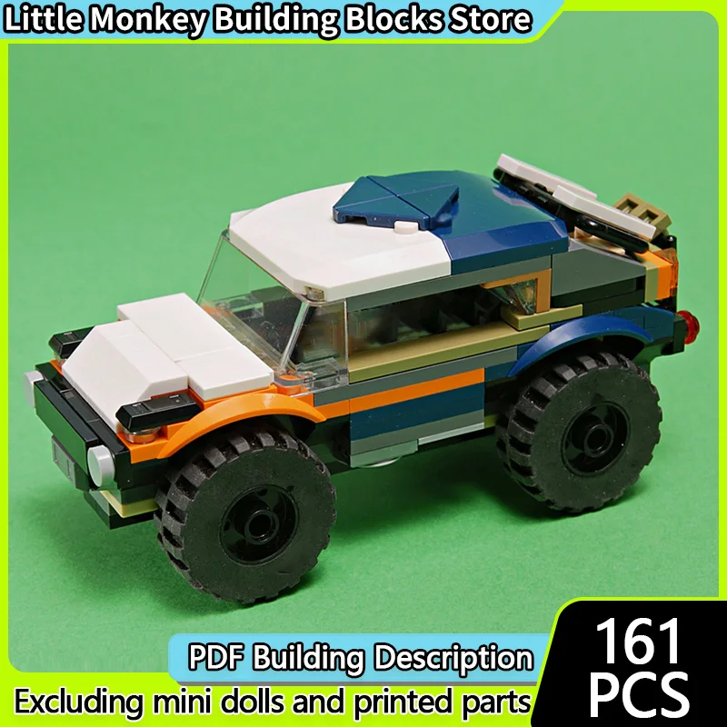

Speed Racing Car Model MOC Building Bricks Jungle Off-Road Vehicle Modular Technology Children Holiday Gifts Assemble Toys Suit