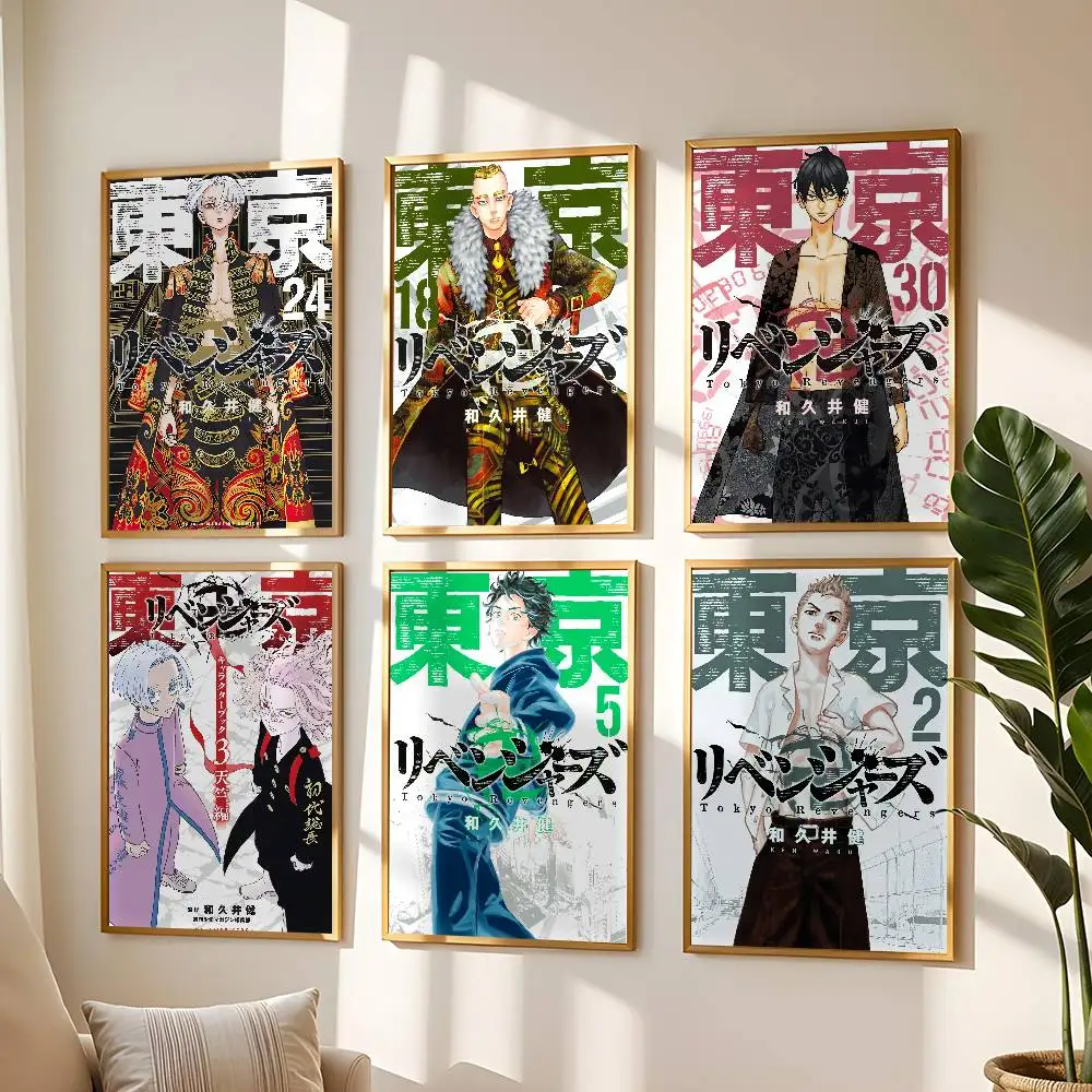 Affiche de dessin animé Tokyo r-vengers, autocollant mural étanche imprimé de haute qualité pour décoration de Bar et de salon, cadeau