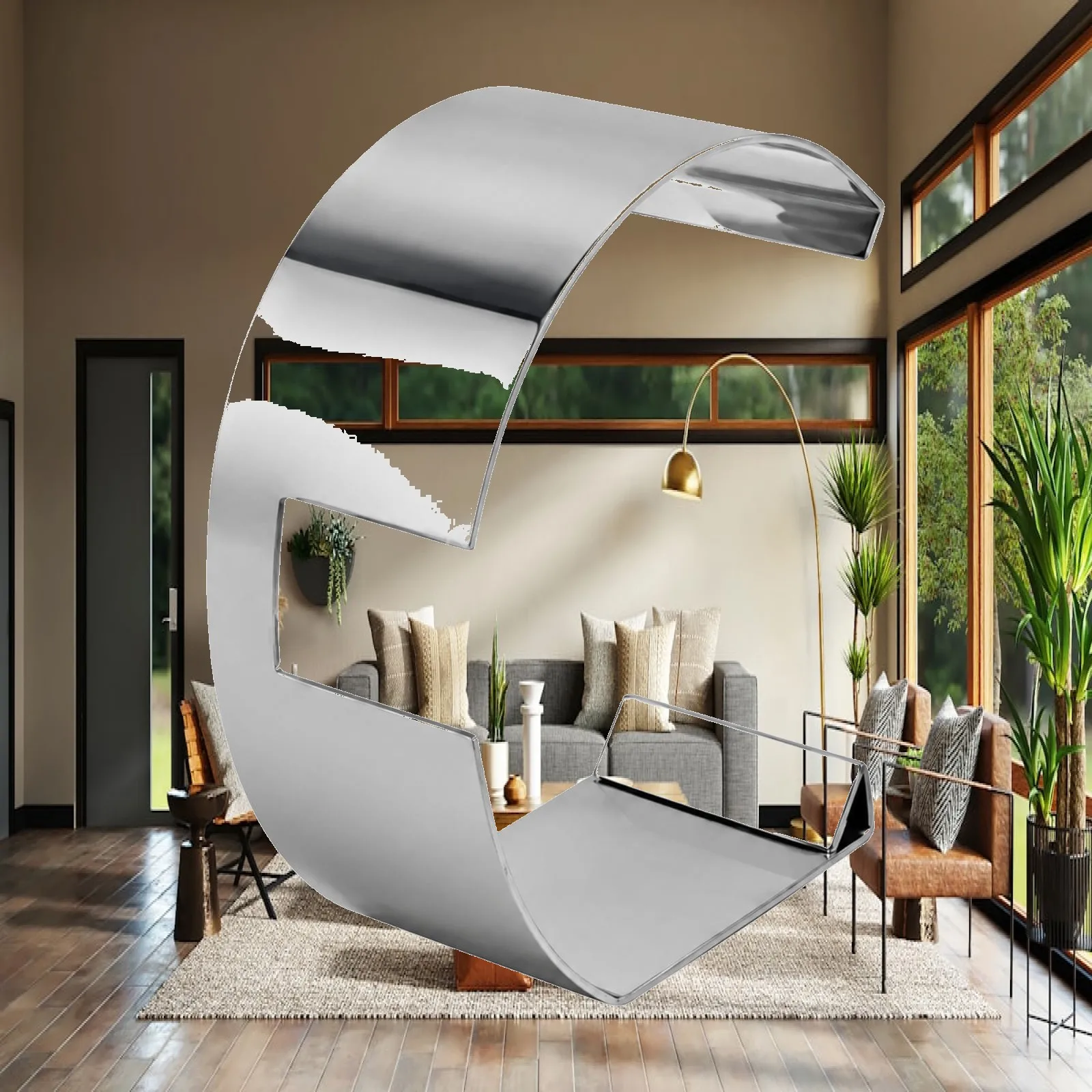 G Shaped Belt Stand Stainless Steel Display Rack for Shop Shelf Organizer Home Wardrobe Showcase