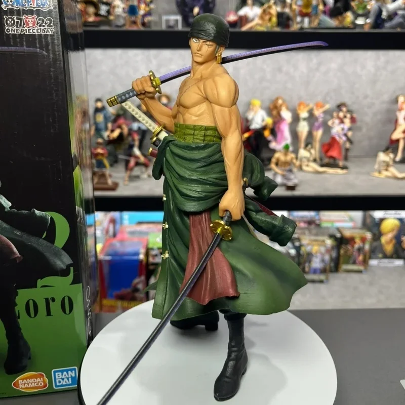 In Stock Bandai Original Animation One Piece Anime Figure Roronoa Zoro Action Figure Toys Collectible Model Gifts