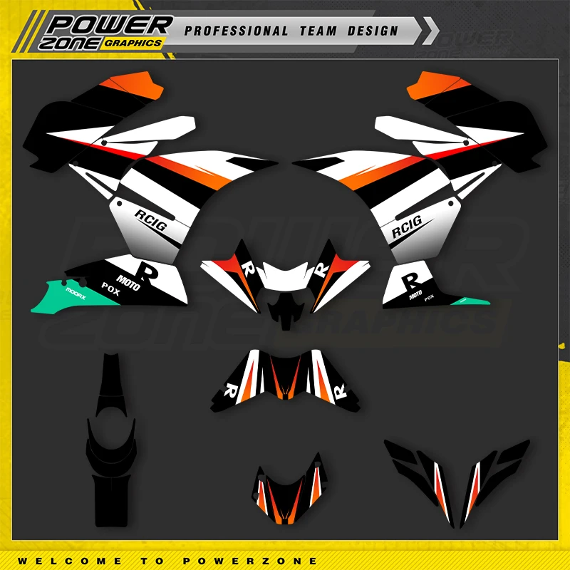 

PowerZone for KTM RC 250 RC 390 2014 2015 2016 SUPERMOTO Custom Sticker Graphics Backgrounds Decals Racing Vinyl Sticker Kit 03