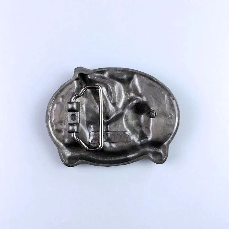 Vintage Black Enamel Rodeo Steer Wrestling Western Belt Buckle Hebilla BUCKLE-WT105BK
