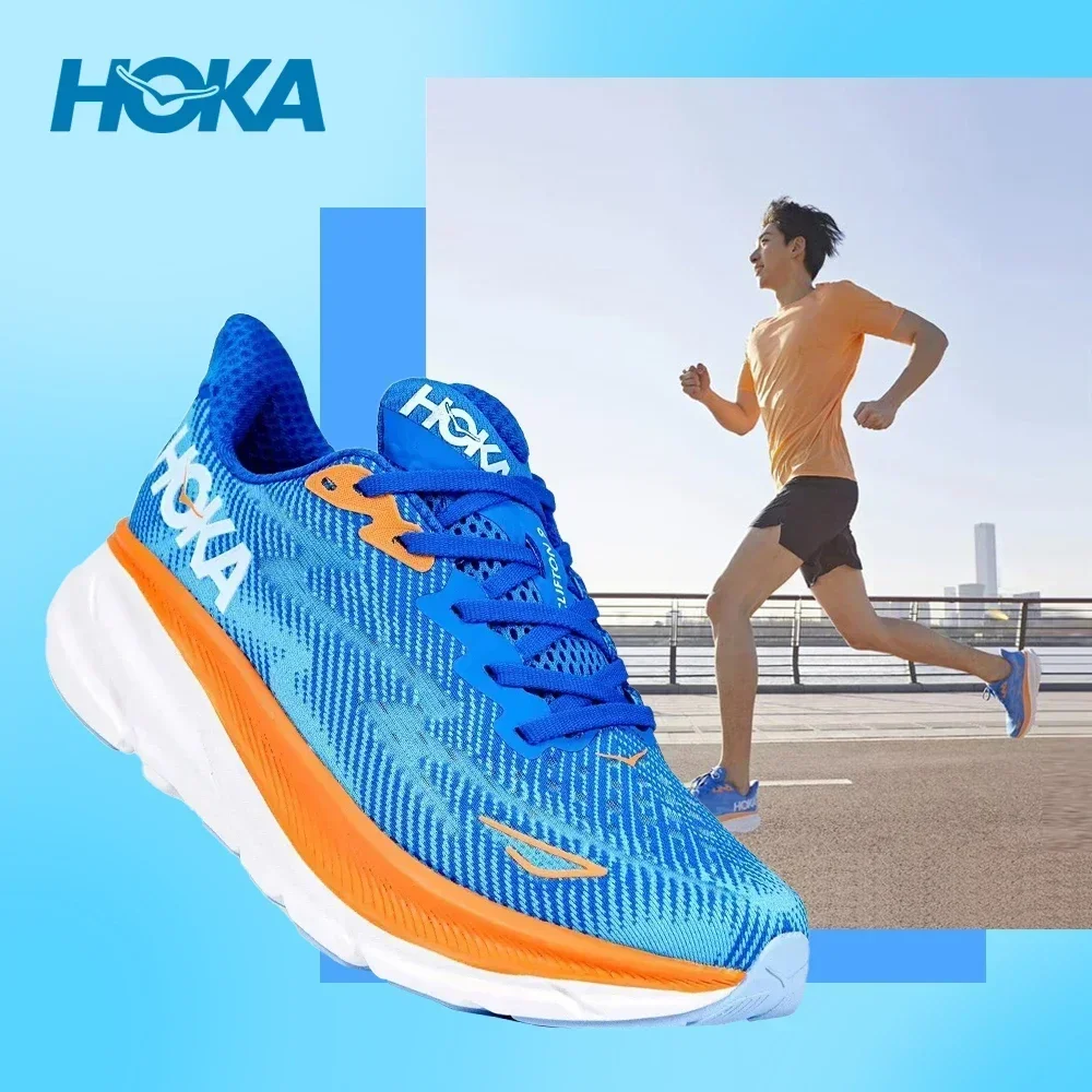 Original Hoka Clifton 9 Running Shoes Mens Women's Lightweight Cushioning Marathon Breathable Highway Trainer Sneakers