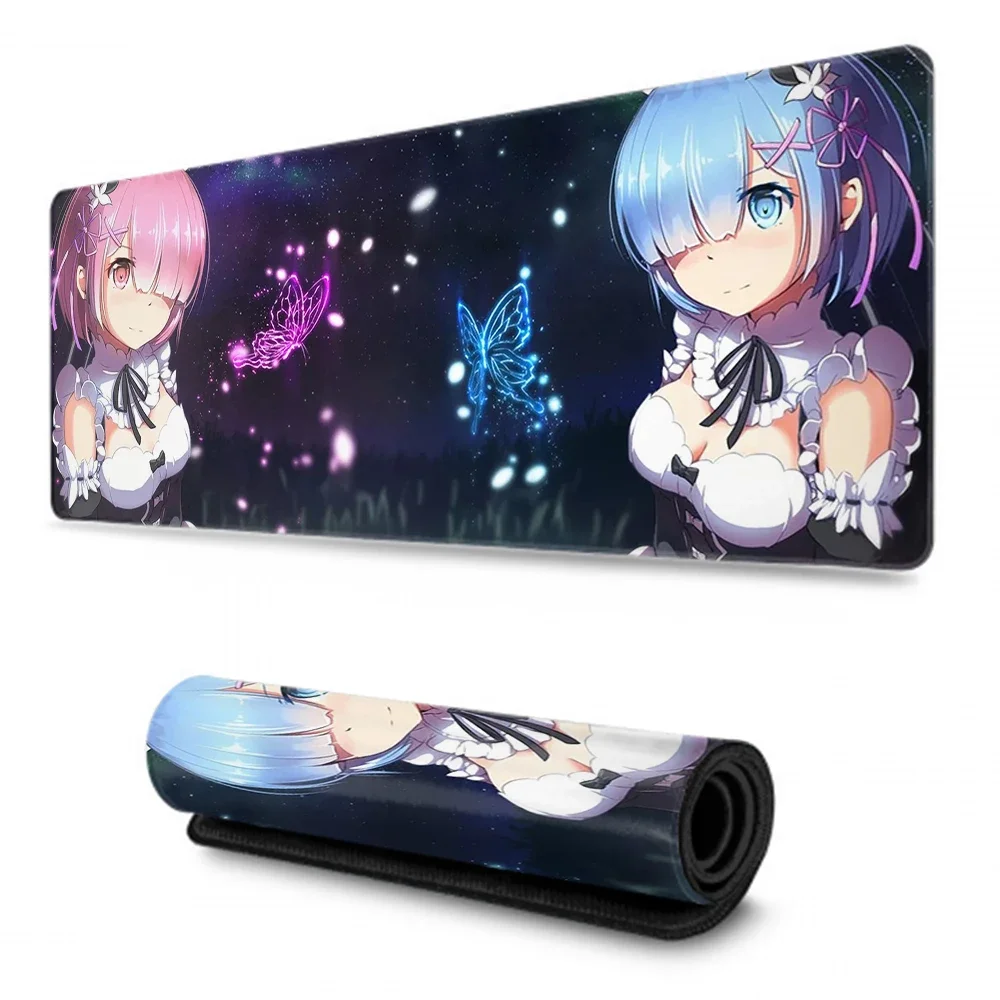 Re Zero Rem ilia Mousepad Speed Keyboard accessori da gioco Manga Mouse Pad Gamer tappetino in gomma tappeto Anime Full Gamer Pc Csgo Mouse